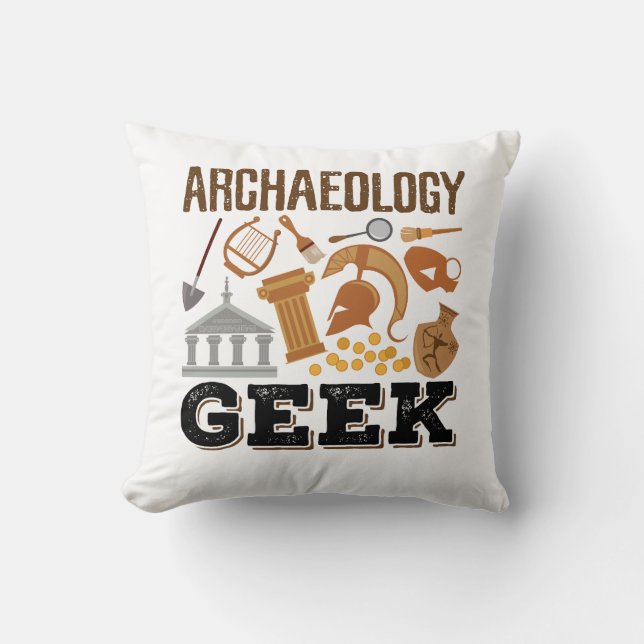 Almofada Geek de arqueologia estudante arqueólogo Lover (Frente)