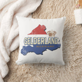 Almofada Gelderland Netherlands Vintage Map Holandês Souven