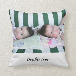 Almofada Gêmeos Amor Duplo, Corações Padrão