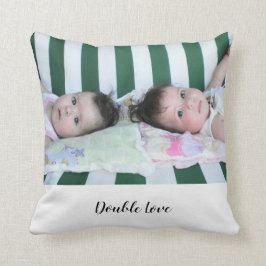 Almofada Gêmeos com Amor Duplo, Corações Padrão