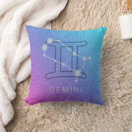 Almofada Gemini Zodiac - Sinal de Estrela Watercolor Horosc