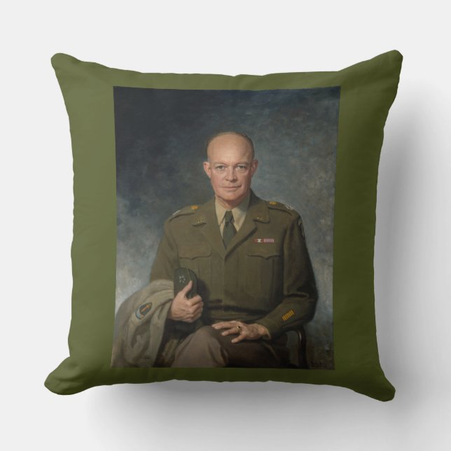 Almofada General Dwight Eisenhower 5 Star - Retrato Pintado (Frente)
