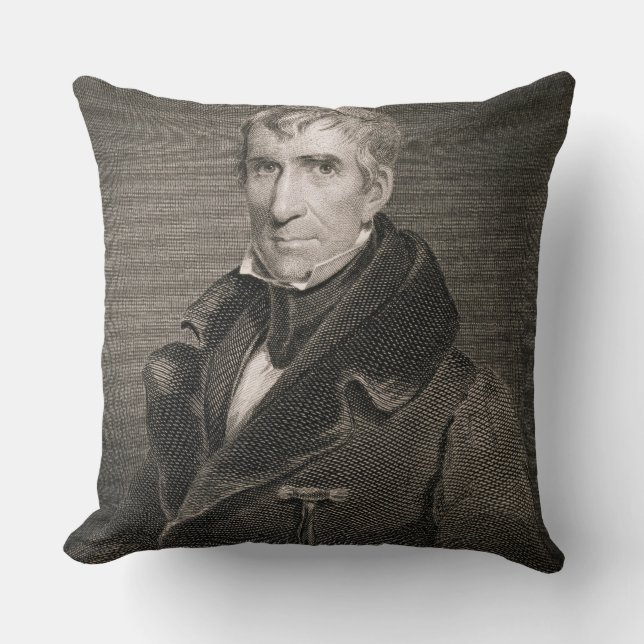 Almofada General principal William Henry Harrison, gravado (Frente)
