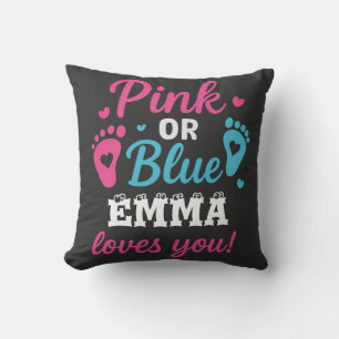 Almofada Gênero Personalizado Revelar Rosa ou Azul Bebê