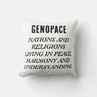 Almofada GENOPACE Nações e religiões vivendo em paz.