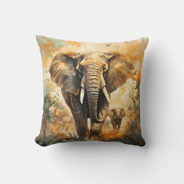 Almofada Gentle Giants: Travesseiro decorativo Elefante (Frente)