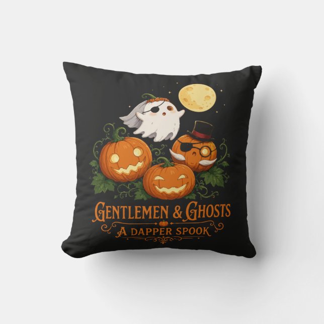 Almofada Gentlemen & Fantasmas Halloween (Frente)