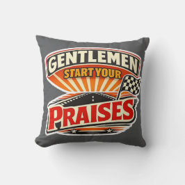 Almofada Gentlemen Start Your Praises – Christian Retro