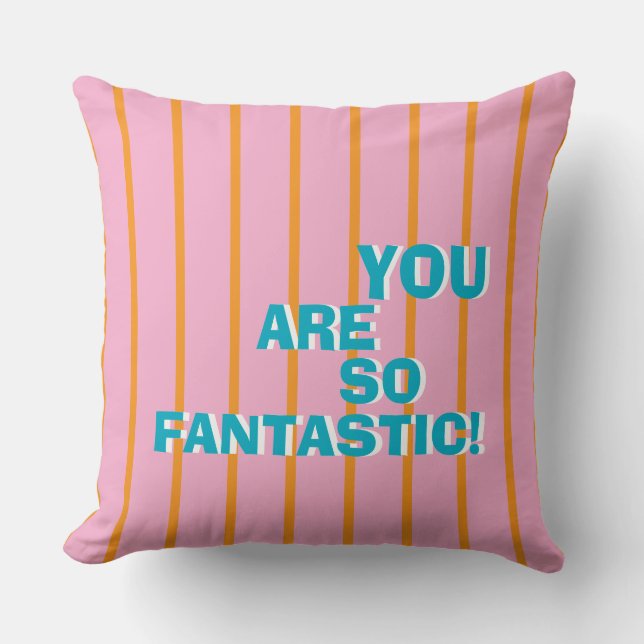 Almofada Geometric, Colorful, Appreciative Message (Frente)