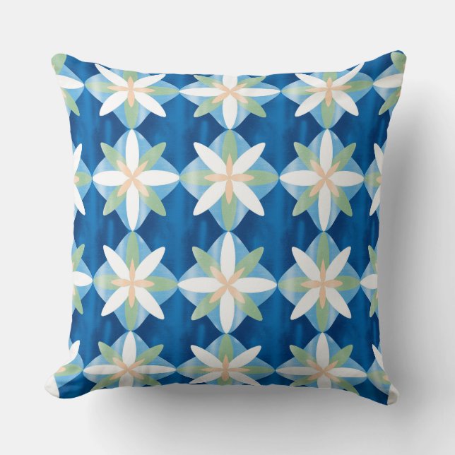 Almofada Geometric diamond flowers (Frente)