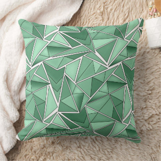 Almofada Geometric shapes abstract green pattern 