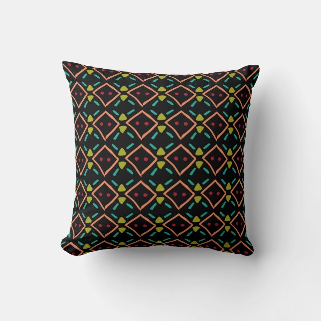 Almofada Geometric Tribal Multicolor Print  (Frente)