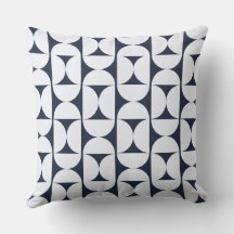 Almofada Geométrica Moderna Navy