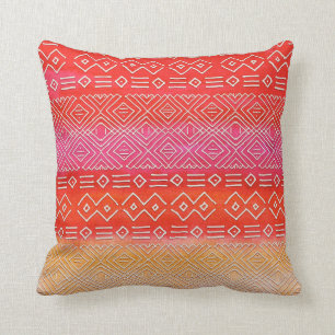Almofada Geométrica Navajo Padrão Bohemian Rosa Deserto B