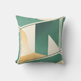 Almofada geometrical boho chic sage green minimalist