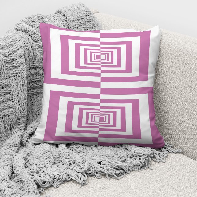 Almofada Geométrico Minimalista Rosa Moderno (Criador carregado)