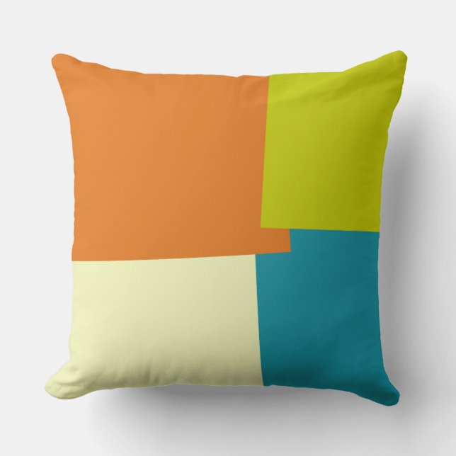 Almofada Geométrico Moderno das Cores Retro (Frente)