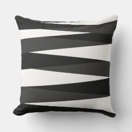 Almofada Geométrico, preto, branco e Cinza