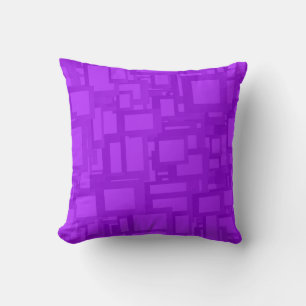 Almofada geométrico roxo do teste padrão colorido do design