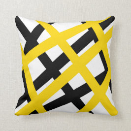 Almofada Geométrico Yellow Black Stripe