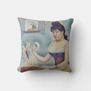 Almofada Georges Seurat - Jovem mulher se alimentando