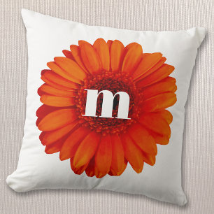 Almofada Gerbera Daisy Monograma inicial