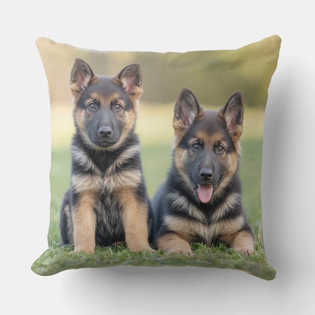 Almofada German shepherd bonito personalizado (Frente)