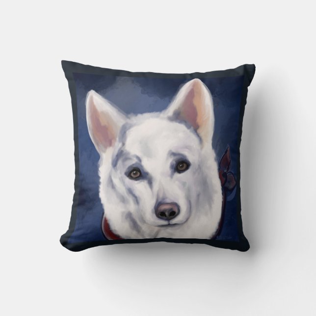 ALMOFADA GERMAN SHEPHERD BRANCO (Frente)