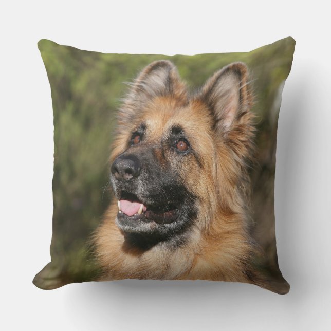 Almofada German shepherd de cabelos compridos 1 (Frente)