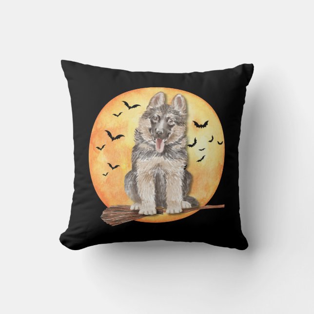 Almofada German shepherd de Halloween Travesseiro (Frente)