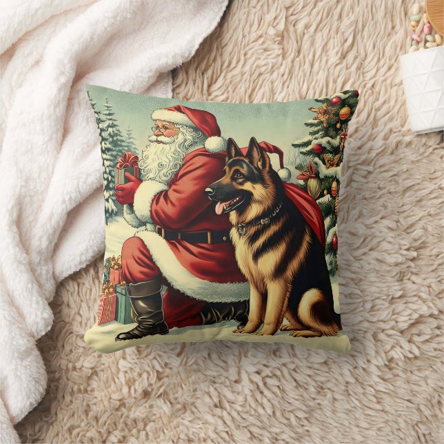 Almofada German shepherd de Natal (Cobertor)