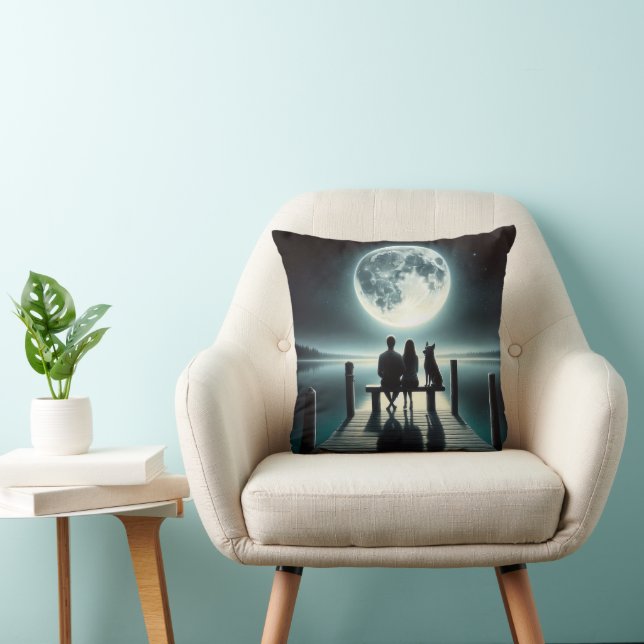 Almofada German shepherd e Casal em um encaixe (Cadeira)