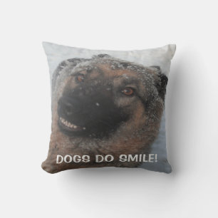 Almofada German shepherd travesseiro sorrindo, Os Cães Sorr