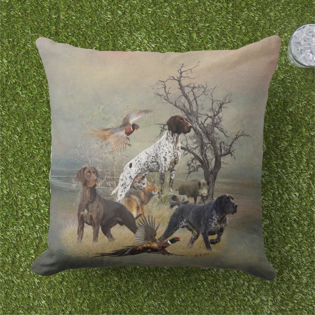 Almofada German Shorthaired Pointers (GSP)      (Grama)