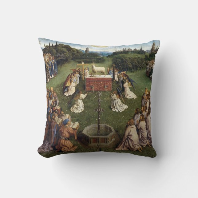 Almofada Ghent Altarpart(detalhe), Van Eyck Brothers (Frente)