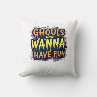 Almofada Ghouls Só Quer Se Divertir - Design do Dia das Bru