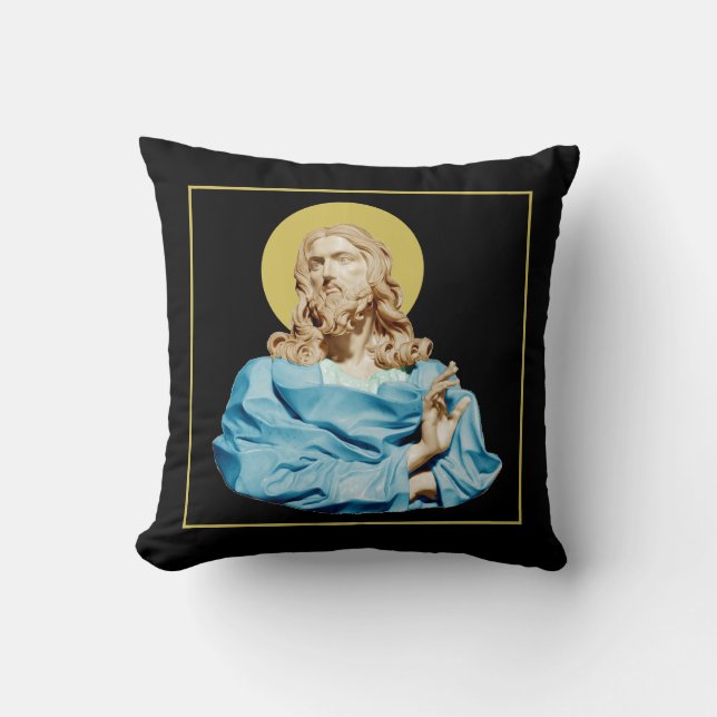 Almofada Gian Lorenzo Bernini Bust do Cristo 1679 (Frente)