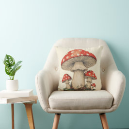 Almofada Giant Amanita Mushroom Retro Cottagecore - Graphic