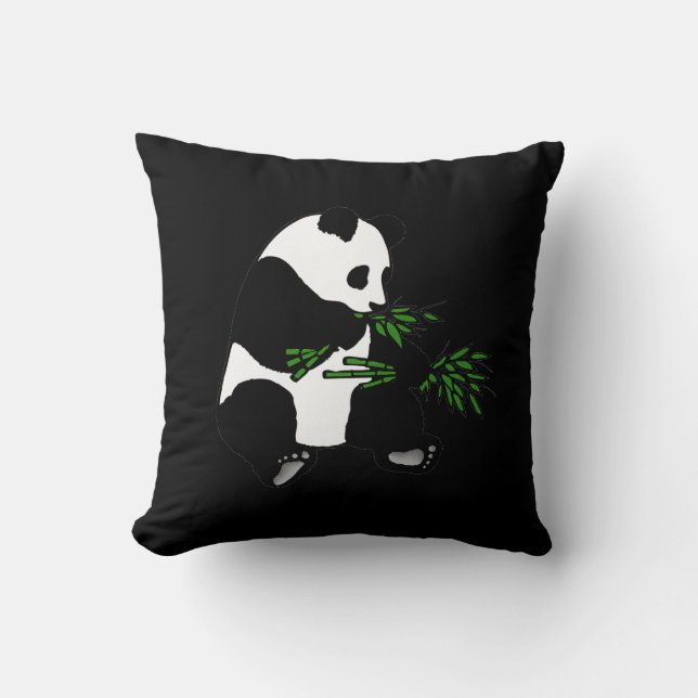 Almofada Giant Panda Come Bamboo Black (Frente)