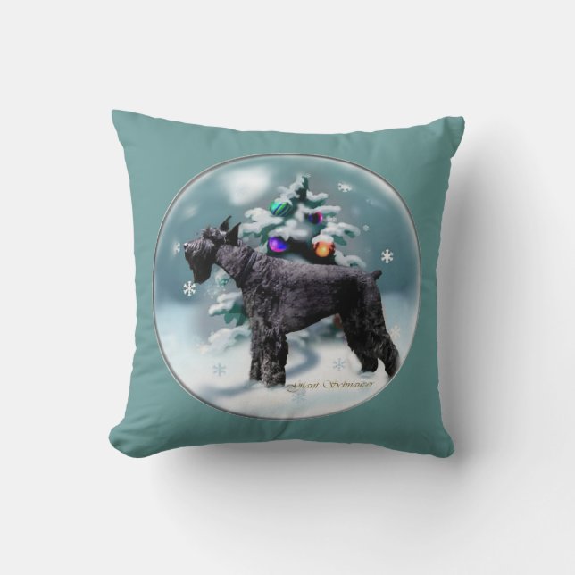 Almofada Giant Schnauzer Natal (Frente)