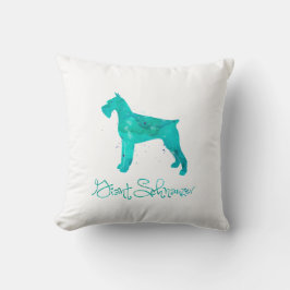 Almofada Giant Schnauzer Watercolor Design