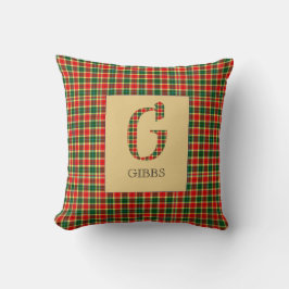 Almofada Gibbs Tartan Monograma G