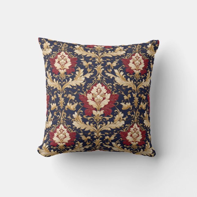 Almofada Gilded Art Nouveau Floral Damask (Frente)
