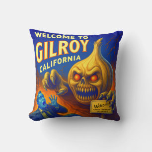 ALMOFADA GILROY, CALIFÓRNIA, TRAVESSEIRO DECORATIVO GARLIC 