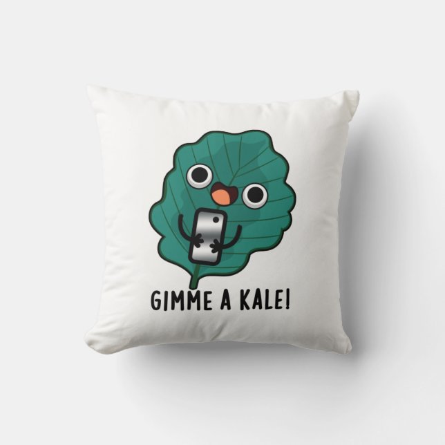 Almofada Gimme A Kale Funny Veggie Pun (Frente)