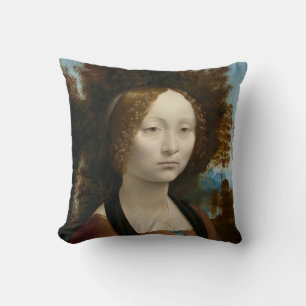 Almofada Ginevra de Benci por Leonardo da Vinci