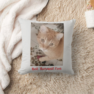 Almofada Ginger kitten photo, best therapist, 