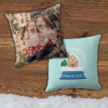 ALMOFADA GINGERBREAD HOUSE SNOW GLOBE<br><div class="desc">Casa de pão de gengibre em um globo de neve para a perfeita memória de Natal</div>
