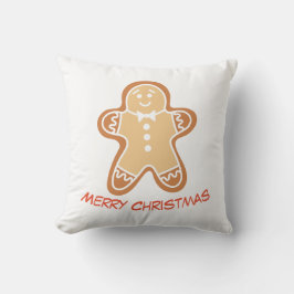 Almofada Gingerbread Man Christmas Throw Pillow