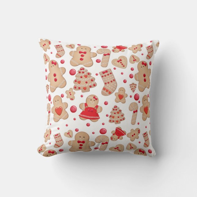 Almofada Gingerpão Homem cozido Biscoitos Whimsical Russos (Frente)